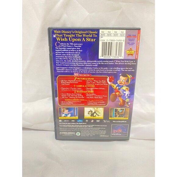 Disney Pinocchio Platinum Edition 70th Anniversary DVD Movie - Picture 3 of 12